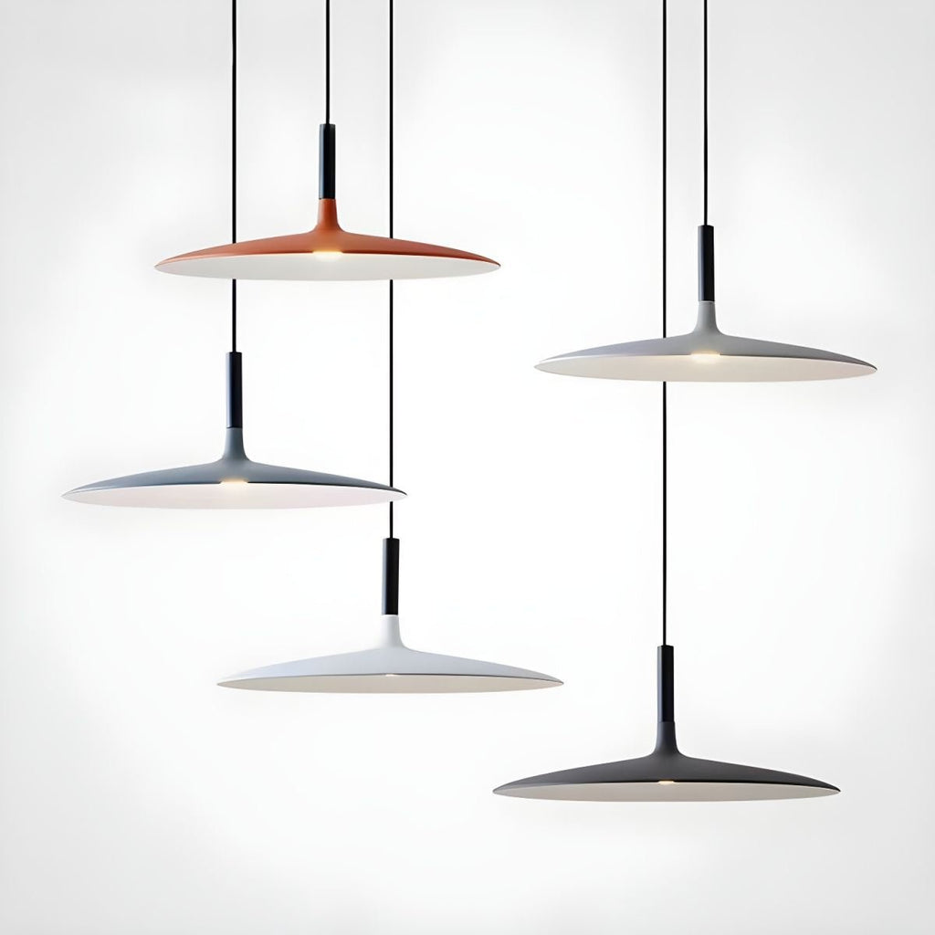 Larkin White Saucer Pendant Light – detail 4