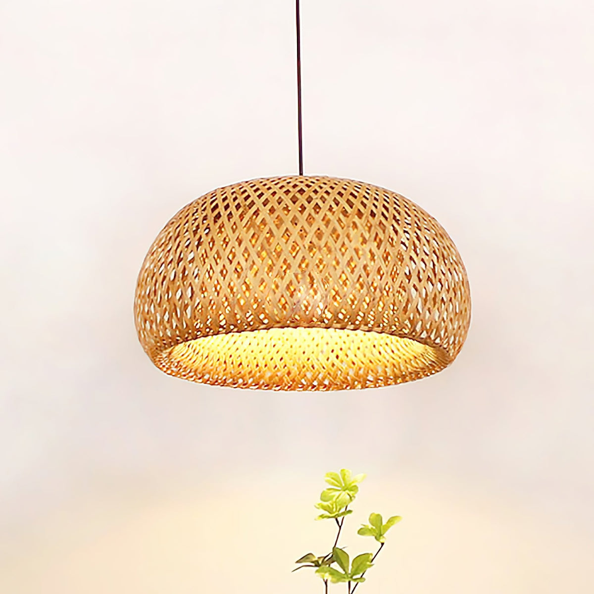 Bamboo Braided Pendant Lamp – detail 2