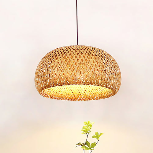 Bamboo Braided Pendant Lamp – detail 2