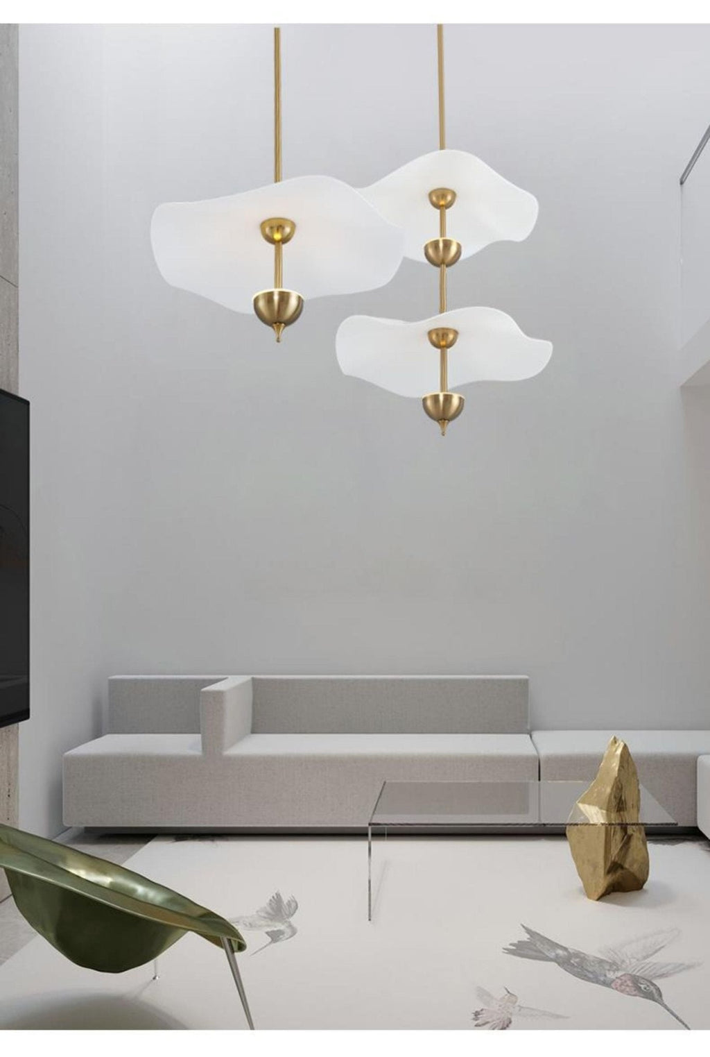 Envolee Double Biscuit Acrylic Pendant Light – Acrylic detail 6