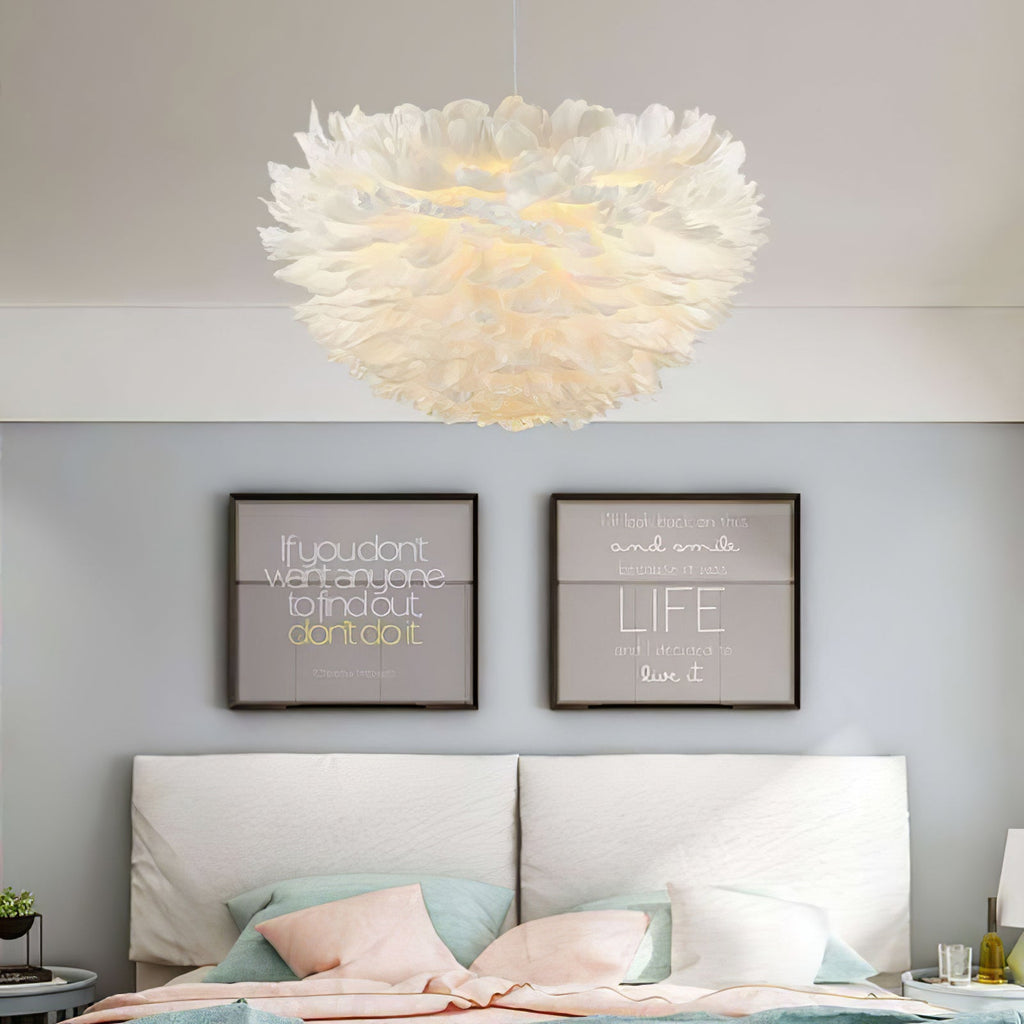 Goose Feathers Steel Pendant Lamp – Steel detail 4