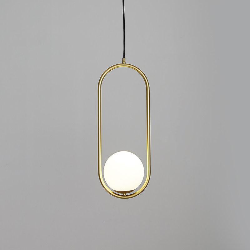 Loop Brass Glass Pendant Light – Glass detail 10