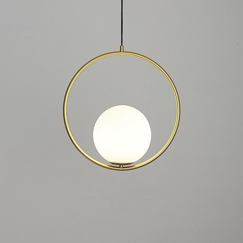 Loop Brass Glass Pendant Light – Glass detail 9