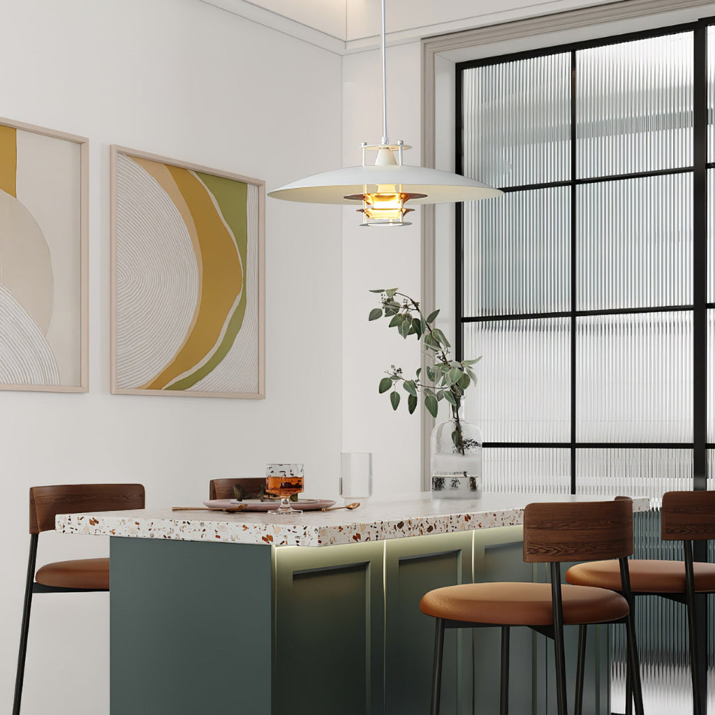 Tiered Disk Pendant Light – detail 8