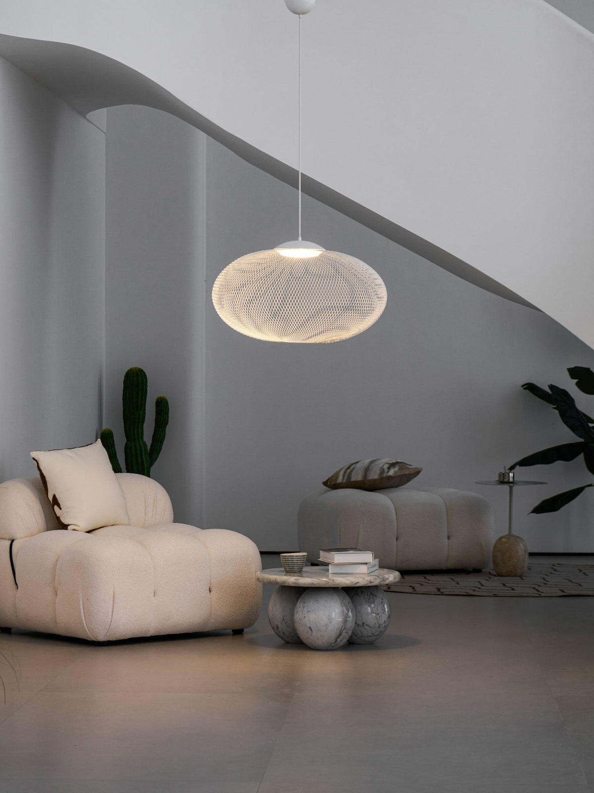 Metallic Meshwork Glass Pendant Lamp – Glass detail 9