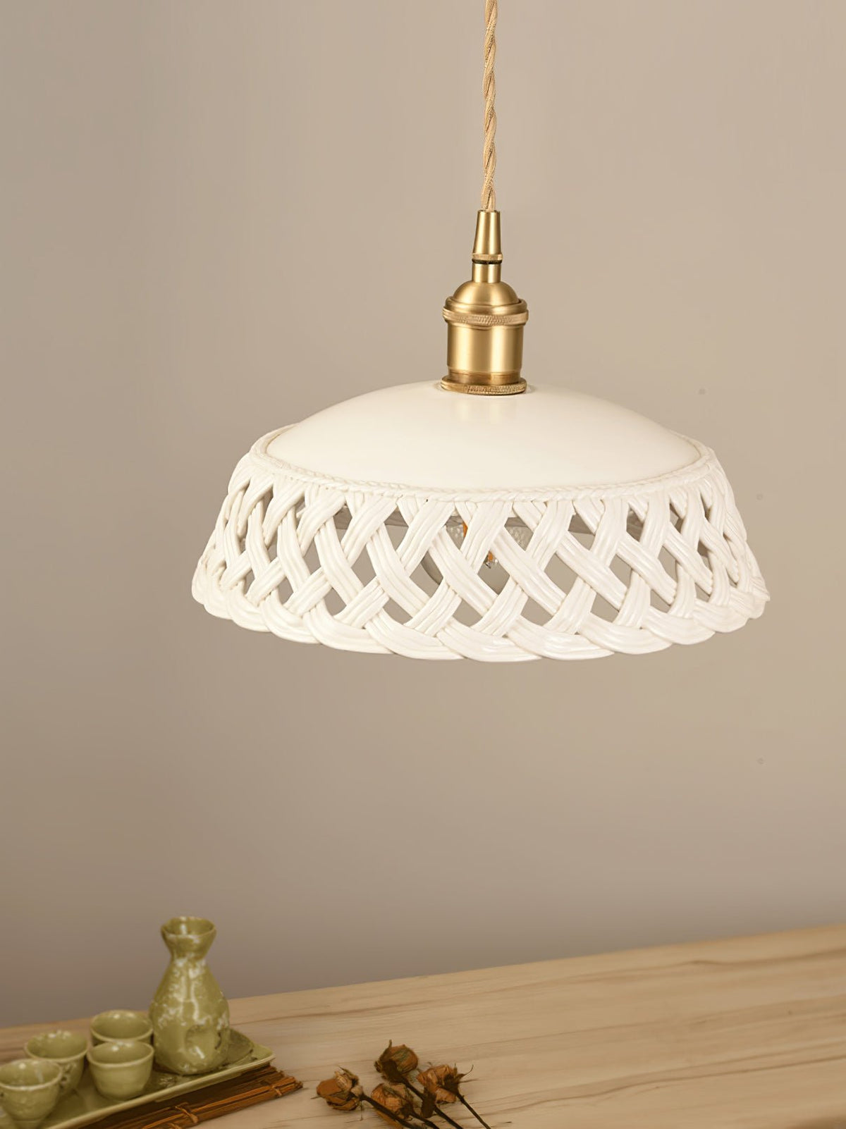 Openwork Ceramic Pendant Lamp – Ceramic detail 7