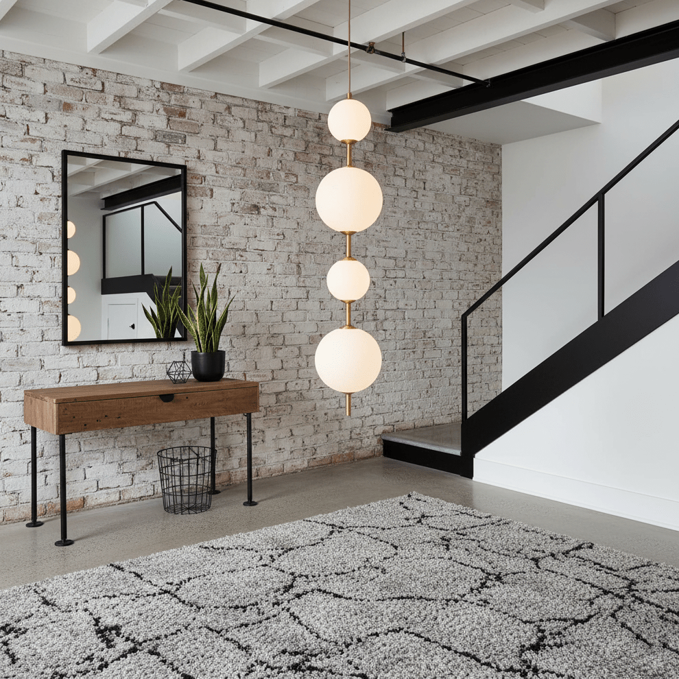 Vertical Globe Glass Pendant Lamp – Glass detail 2