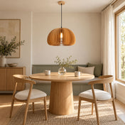 Wooden Pumpkin Pendant Lamp – detail 5