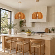Wooden Pumpkin Pendant Lamp – detail 2