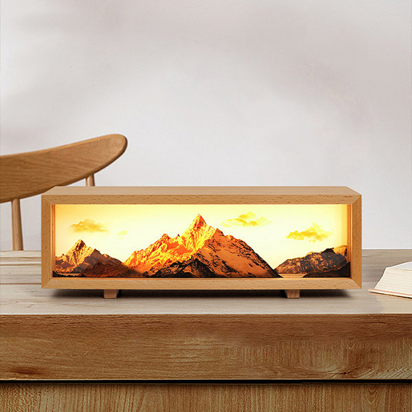 Sunlit Gold Mountain Creative Desk Lamp - Simply Elegant - Bursting with Creativity
